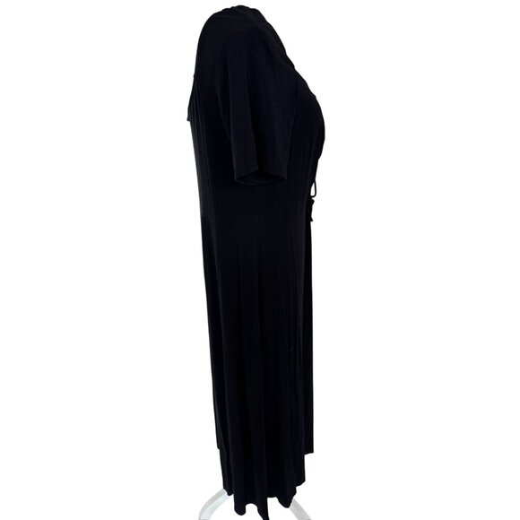 Old Navy Black Short Sleeve Sweetheart Bodice Long Summer Dress XL - Picture 4 of 9